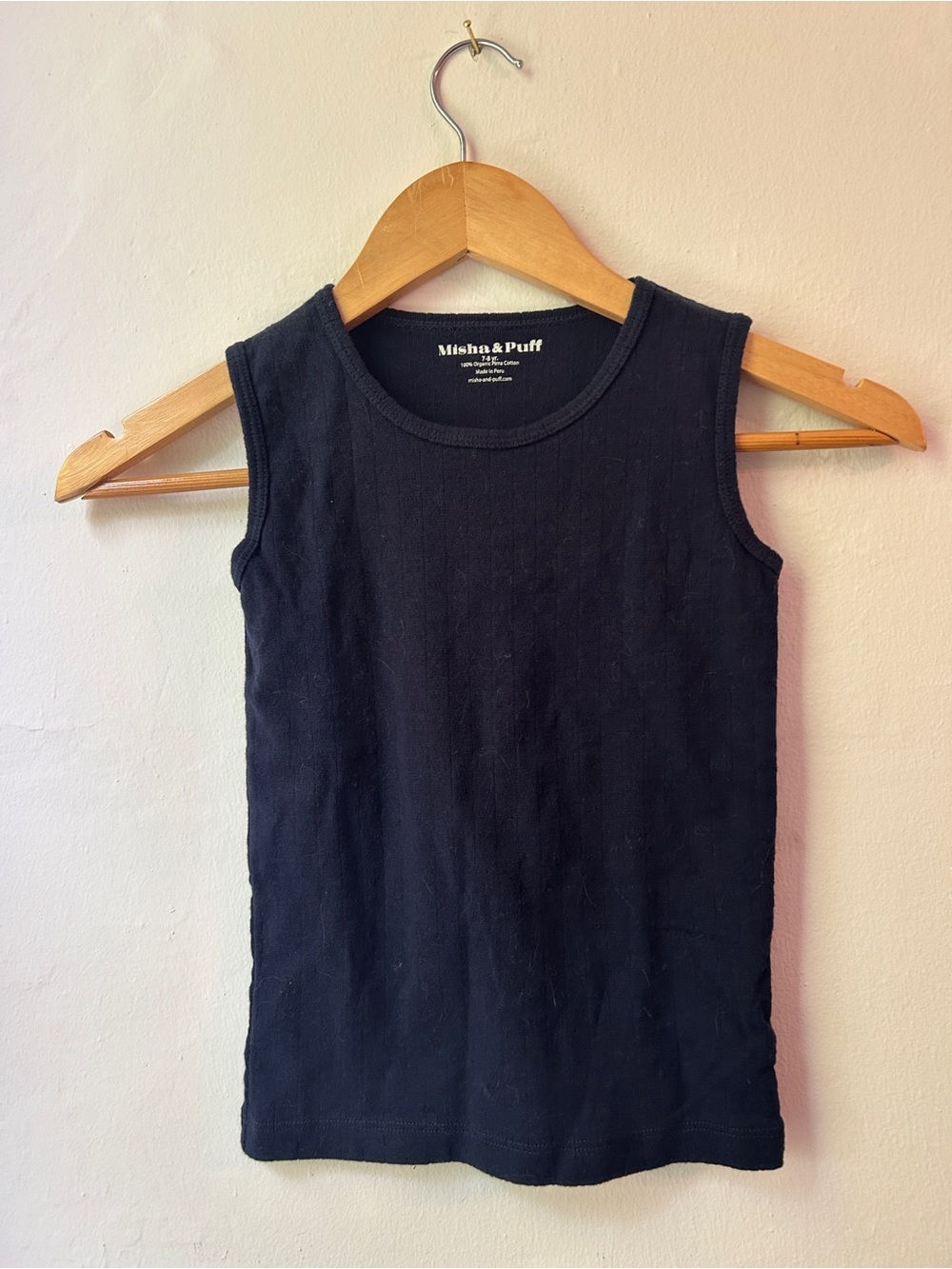 Misha & Puff Navy Ribbed Tank Top